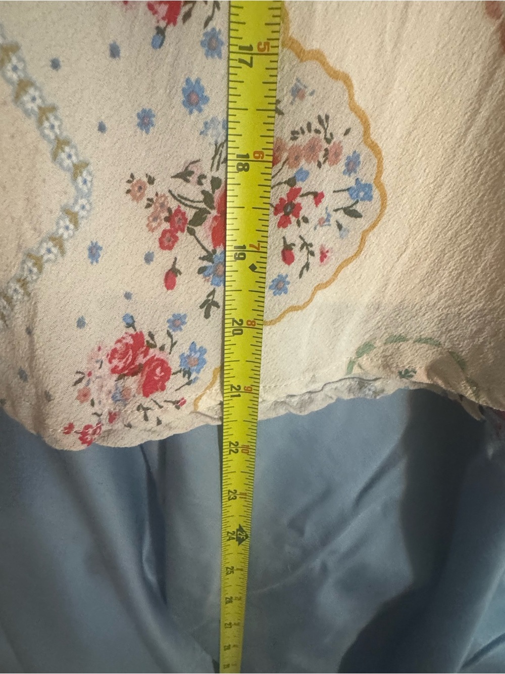 wild fable Cream Bandana Floral Midi Skirt with Blue and Pink Accents - Picture 4 of 6